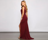 Gianna Metallic One-Shoulder-Kleid